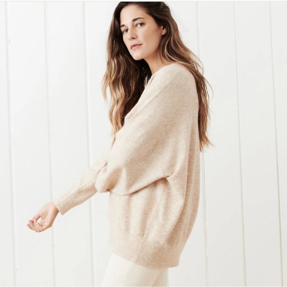 Jenni Kayne Marina drops sleeve sweater in oatmeal size XL